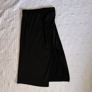 SHEIN Black Pencil Skirt with Side Tie